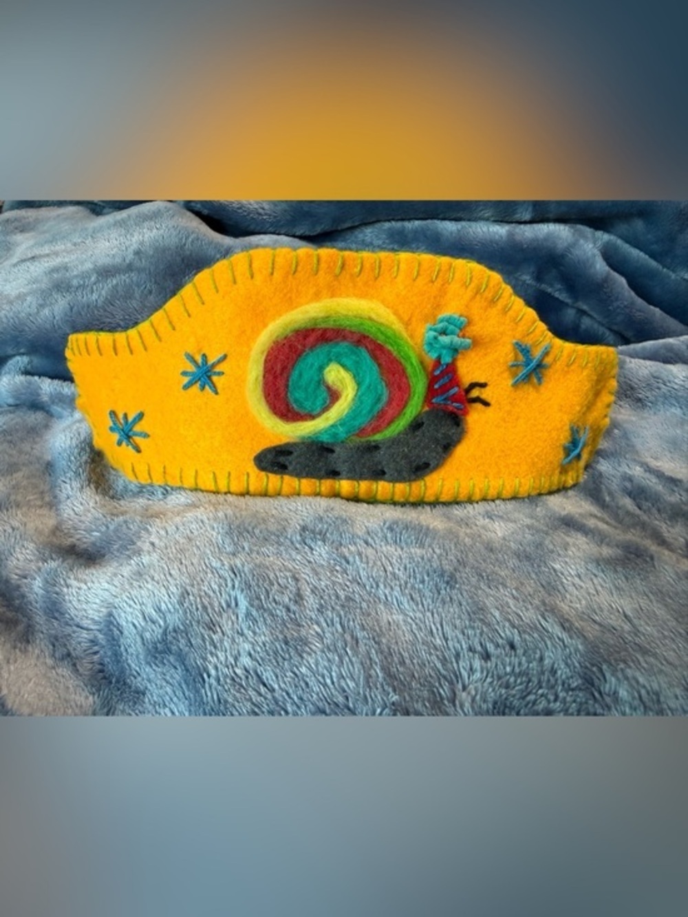 Hand-Embroidered Birthday Waldorf Felt Crown | Kid Birthday Crown